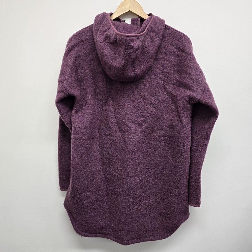 Smartwool Hudson Trail Fleece Poncho Pullover Size Small Wool Blend Purple - Picture 2 of 11